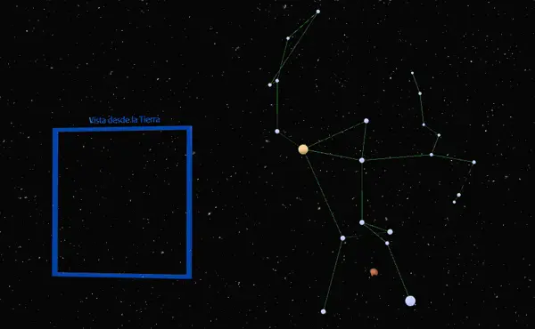 Constelación de Orion en 3D y realidad aumentada