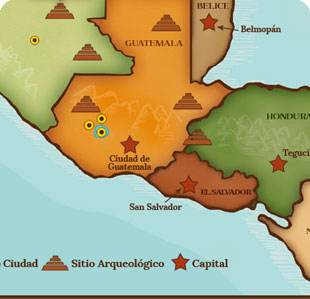 central emrican map - espanol